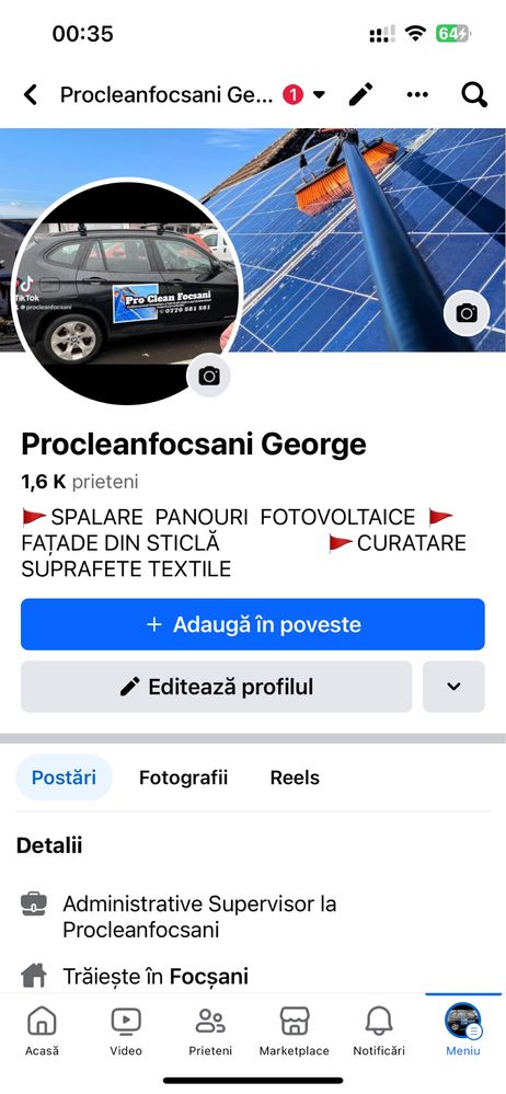 Procleanfocsani ofera servicii de spalare panouri fotovoltaice Focsani