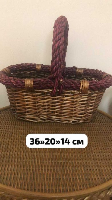 Корзина плетенная из ивы