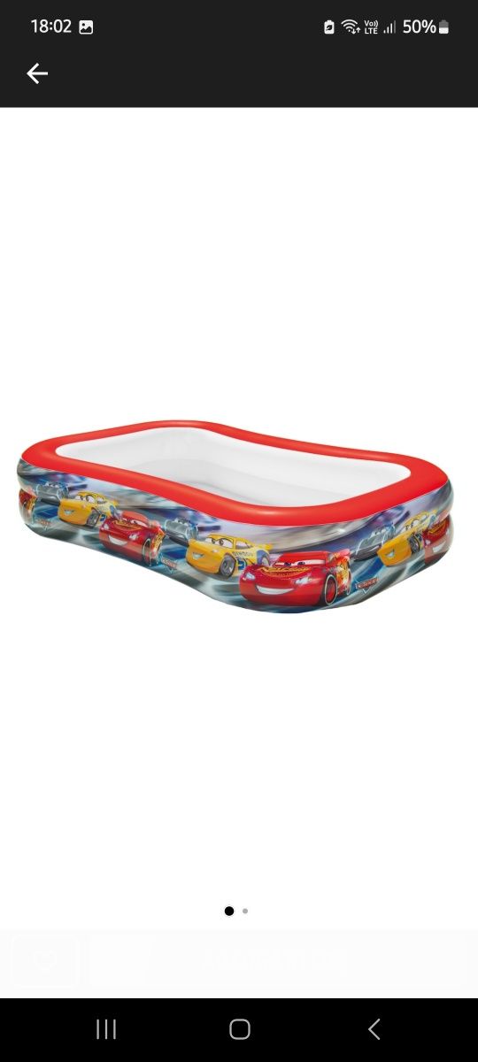 Piscina gonflabila Intex - Swim Center™, Disney Cars 3, 262 x 175 x 56