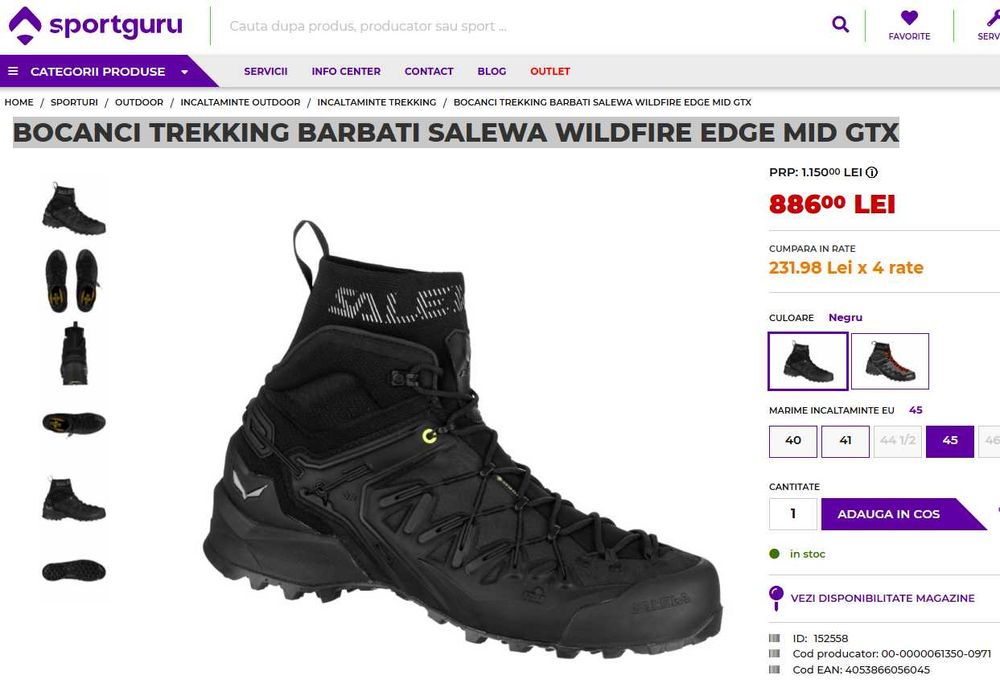 Ghete, Bocanci trekking barbati Salewa Wildfire Edge Mid GTX