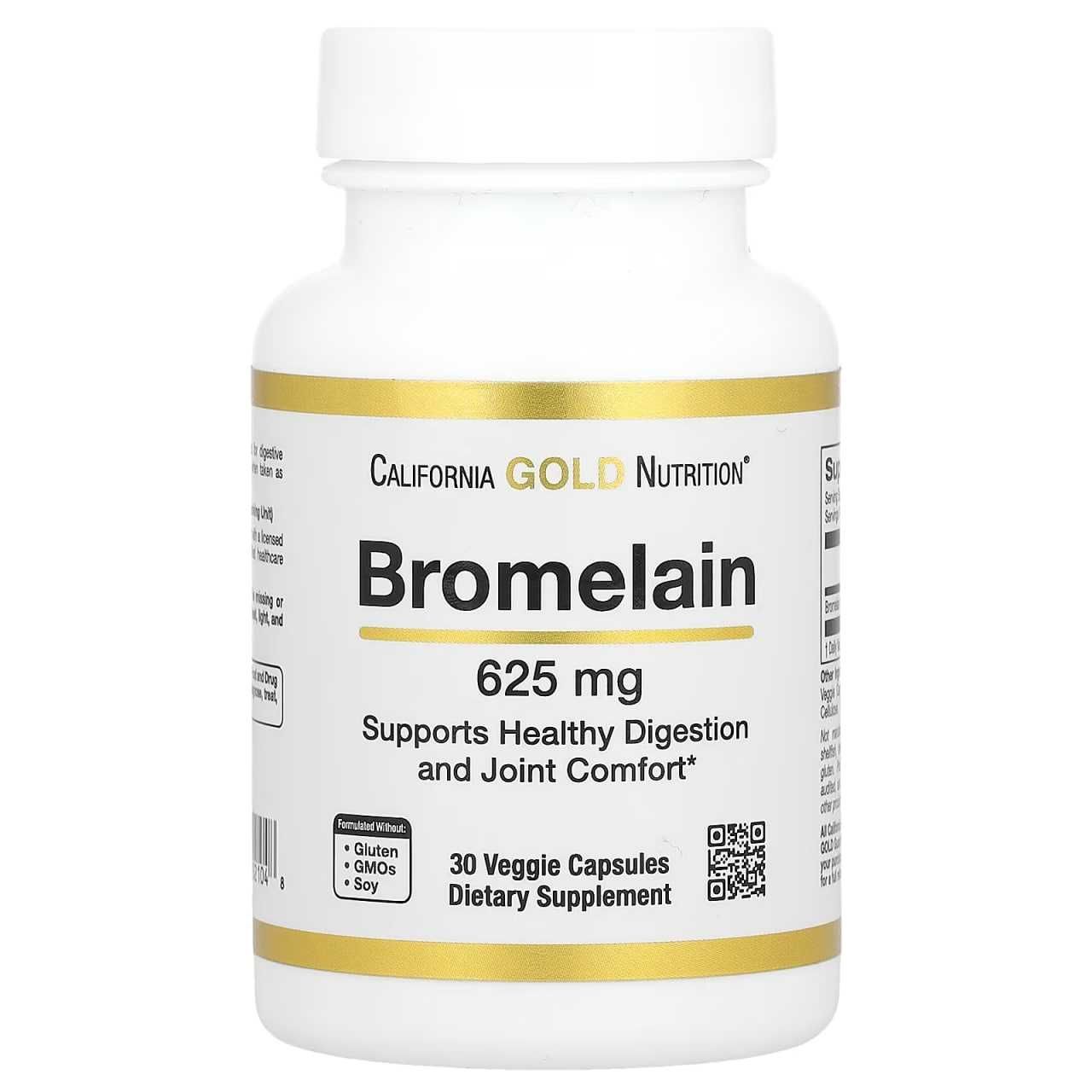 California Gold Nutrition, бромелаин, 500 мг. Bromelain. Бромелайн