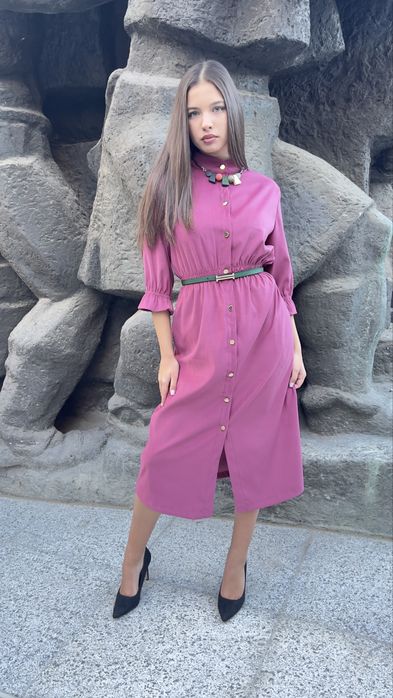 Дамска рокля от фин велур