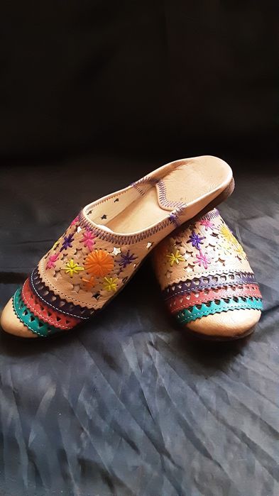 Papuci piele naturală