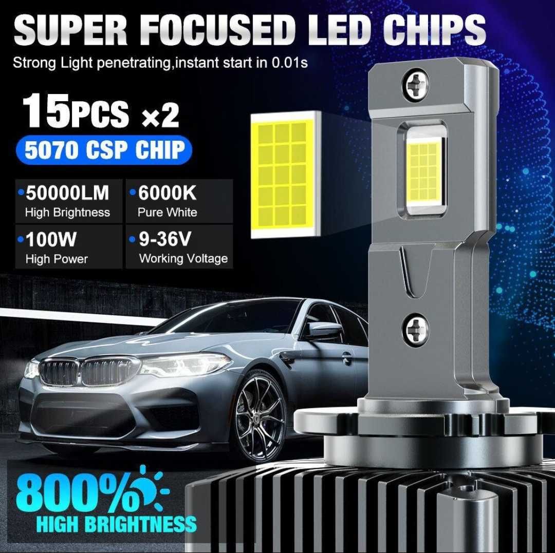 Becuri LED D3S D3R 50000LM set 2buc