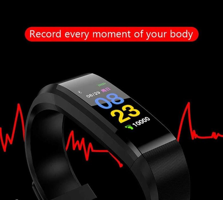 Смарт гривна Smart Band с пулсомер, крачкомер и Bluetooth свързаност