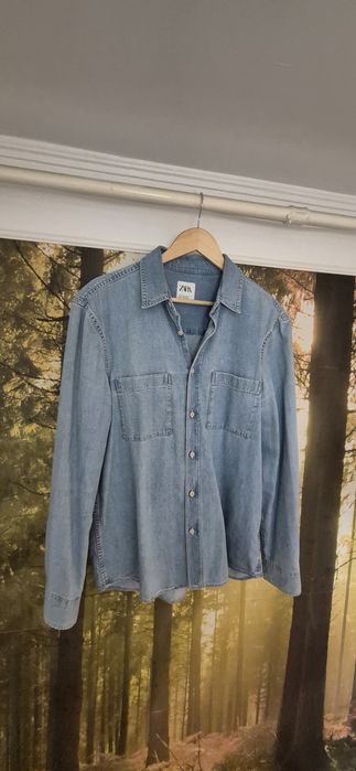 Camasa denim, blug zara. Impecabila