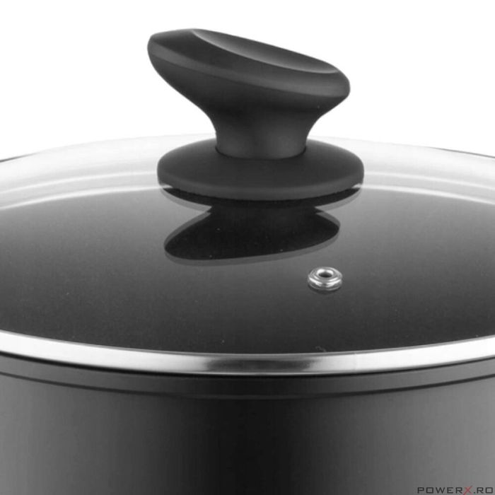 Oala din aluminiu forjat, cu capac, 22cm, 3L, invelis antiaderent si