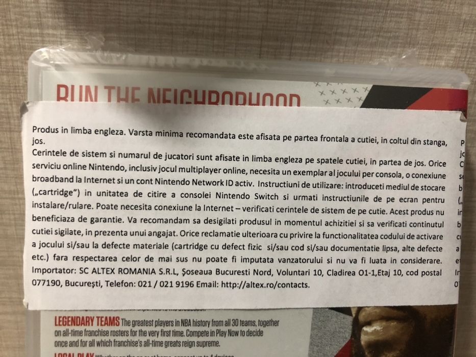 vand joc NBA 2K18 pentru nintendo switch
