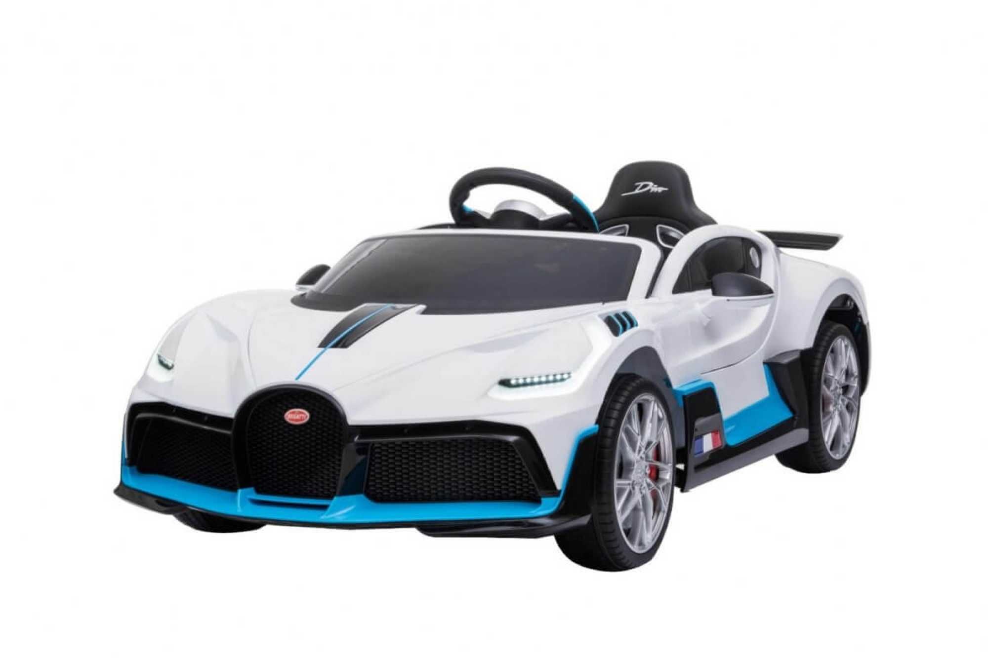 Masinuta electrica copii 1-6 ani Bugatti Divo R. Moi, Scaun Piele #Alb