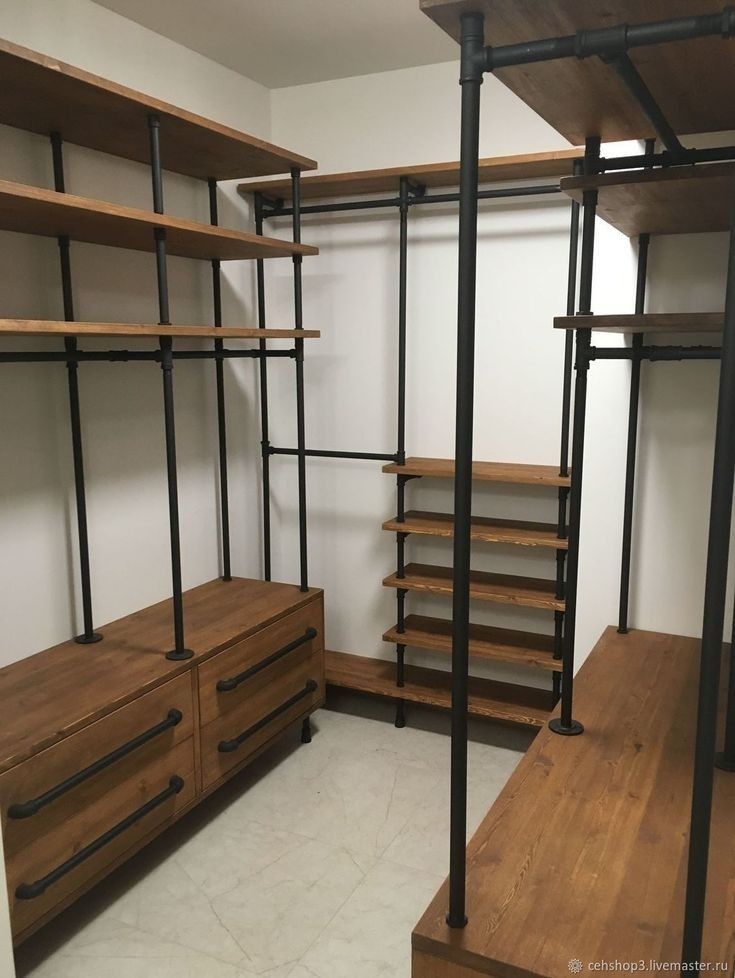 Garderob, shkaf loft. Гардероб шкаф стеллаж лофт
