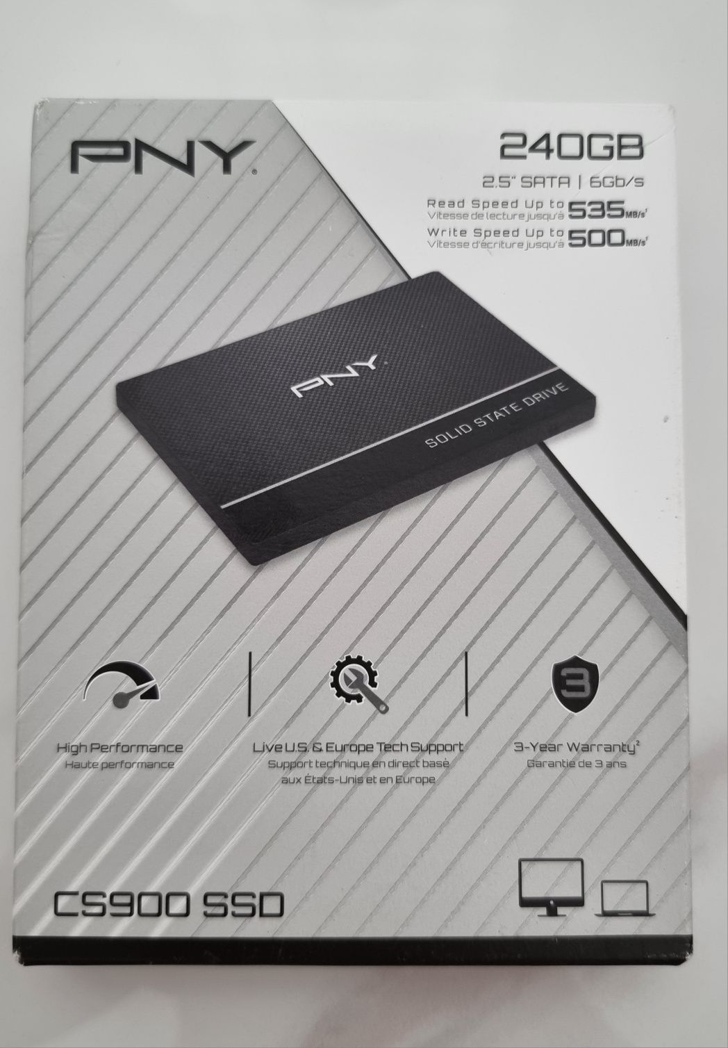 Hard disk extern PNY 240 GB  pentru laptop sau PC Nou Sigilat