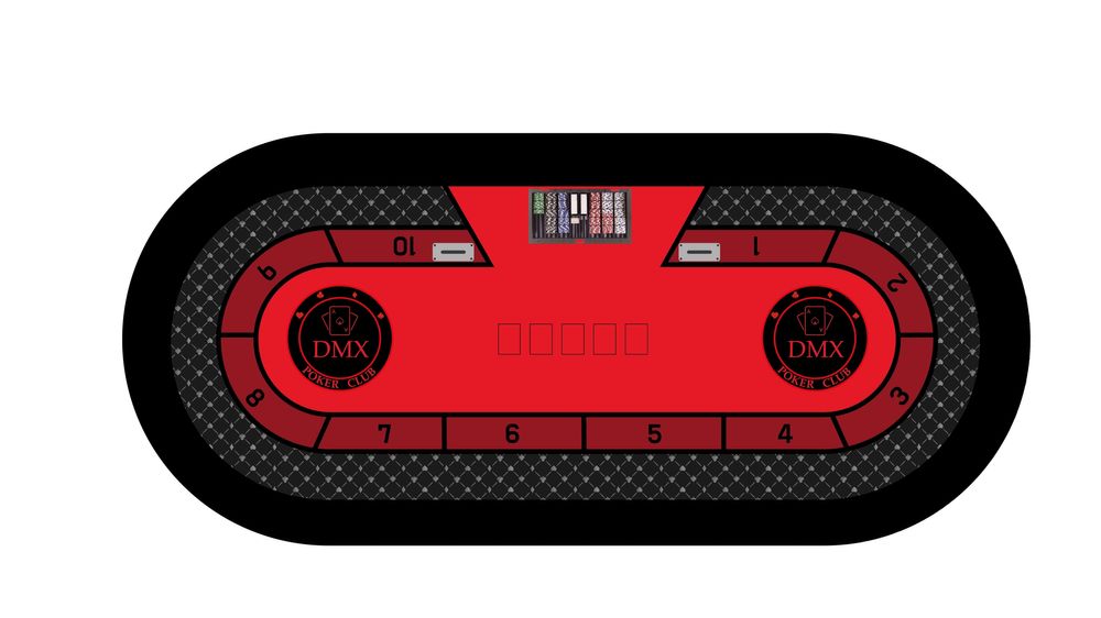 Masa Poker DMX personalizata stoc CustomTables.eu jetoane ceramice