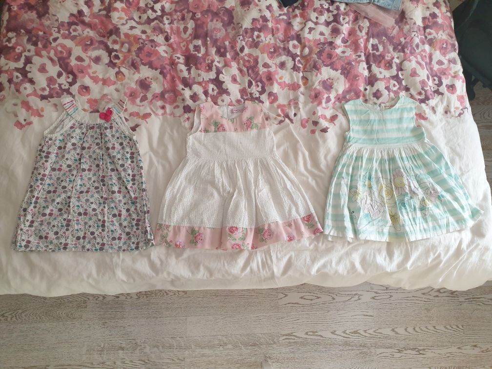 Set 3 rochii fete rochite copii 5 ani - 104/110 cm - livrare gratuit