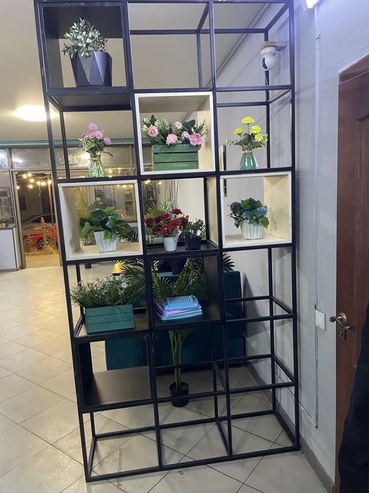 Металлический стеллаж с полками лофт стиль