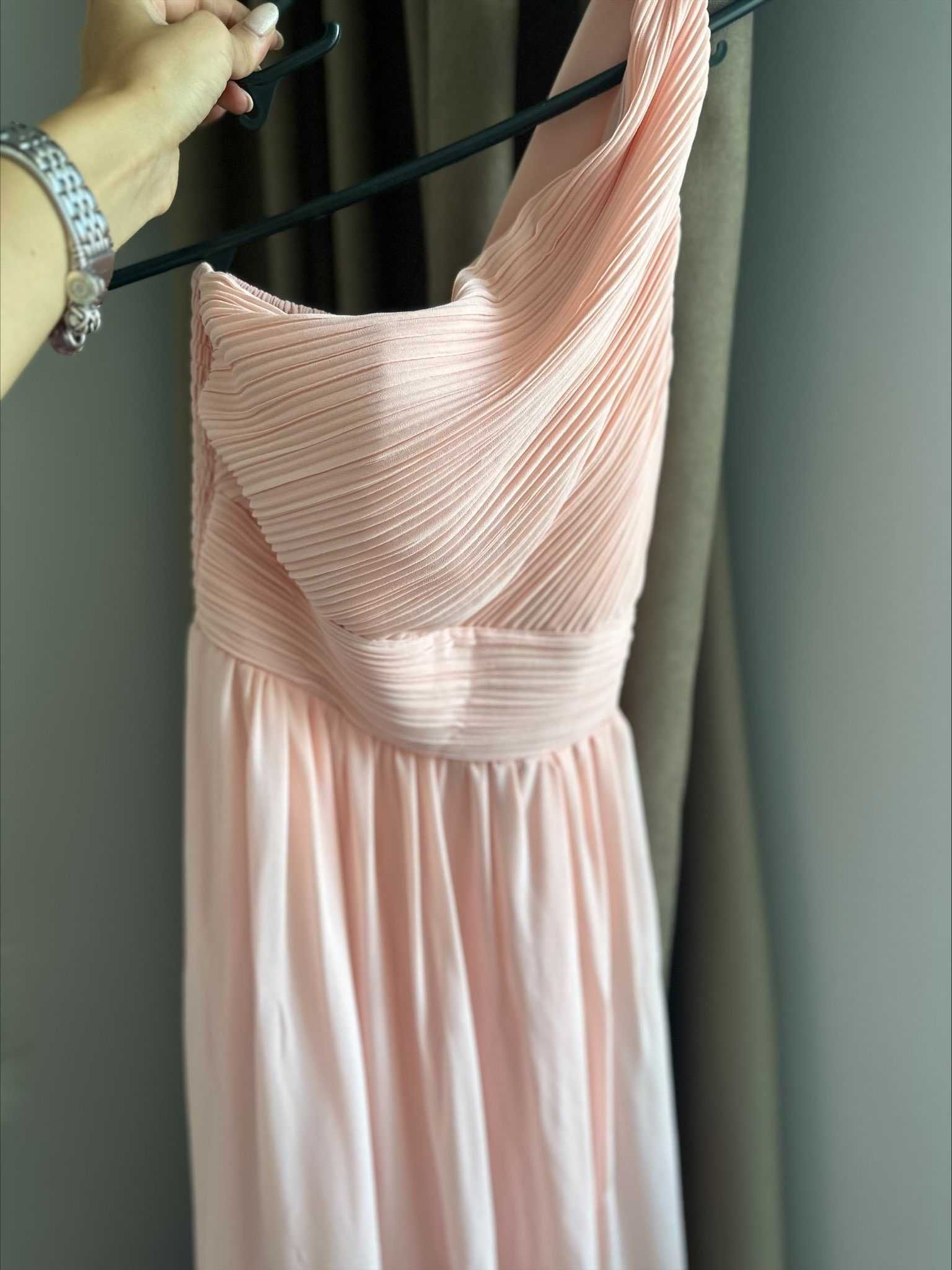 Официална розова рокля XS