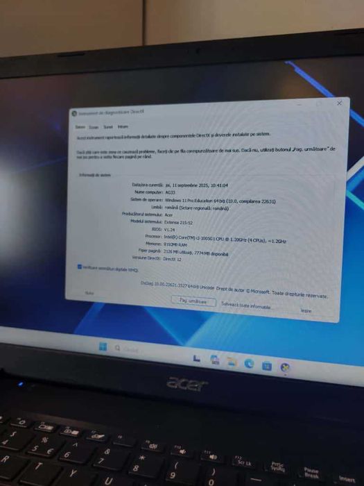 (AG33) Laptop Acer Extensa 215-52 / Garantie 2 Ani.
