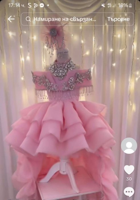 Продавам чисто нова детска рокля за 1 годинка