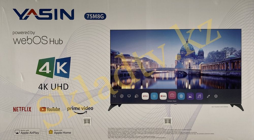 НОВИНКА 2023! YASIN SMART 4K 189см на топовом WebOS от LG пульт указка