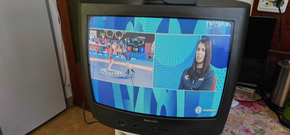 TV Philips  diagonala 56 cm , cu telecomanda .