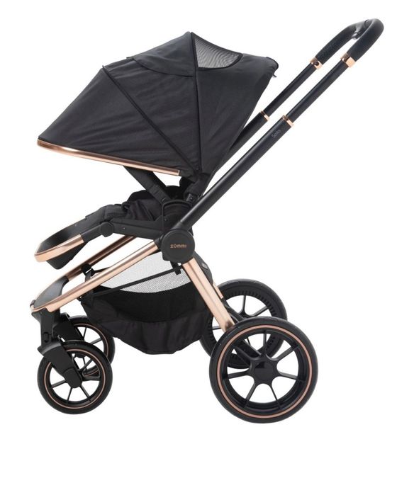Комбинирана детска количка 3в1 Zummi - черно и златно