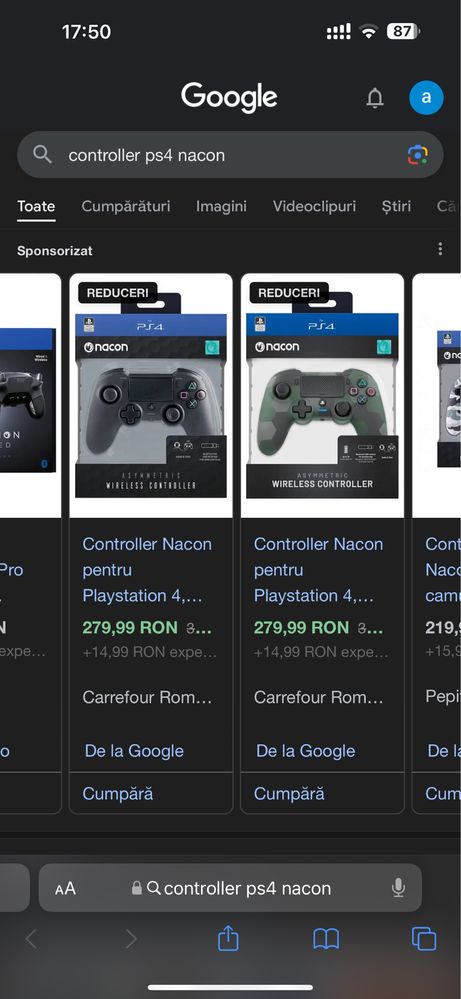 Controller Nacon pentru Playstation 4, Wireless