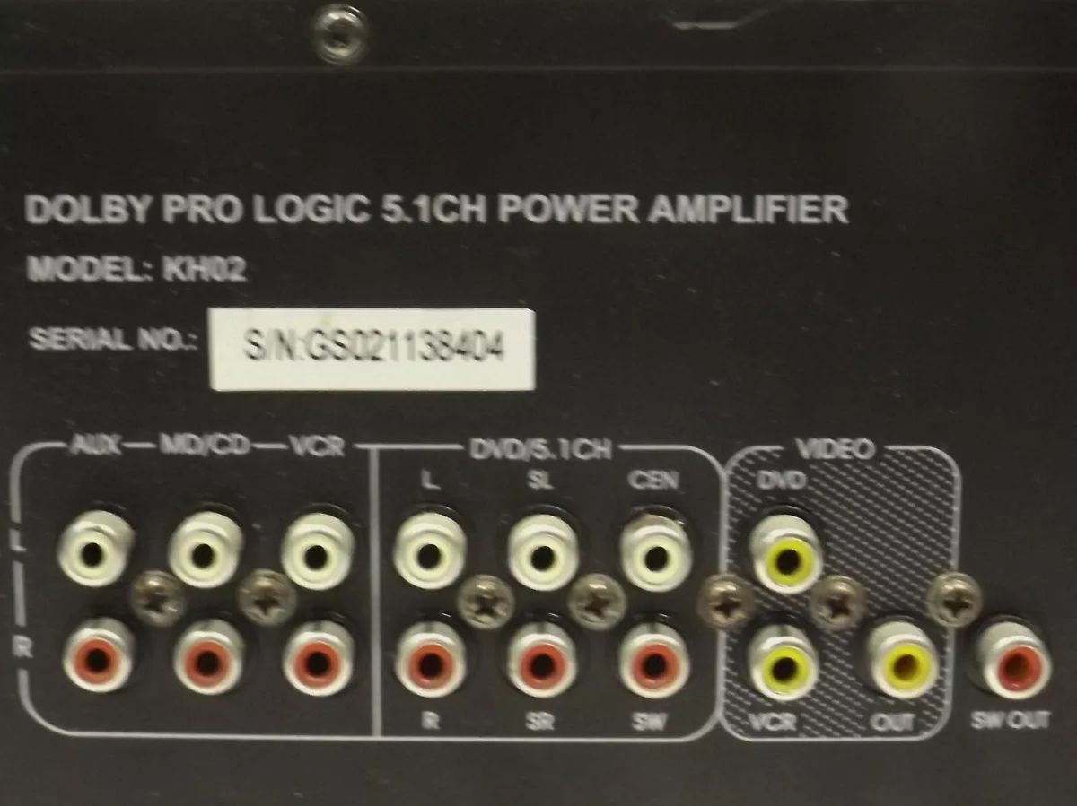 Bench KH02 Dolby Pro Logic 5.1CH Power Amplifier Black Vintage Collect