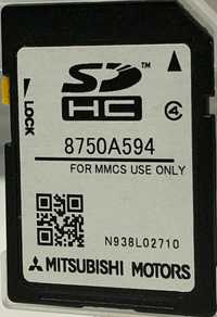 W15 W17 Mitsubishi 2022 MMCS 8750A594 Sd Card Map Europe Сд Карта Ориг