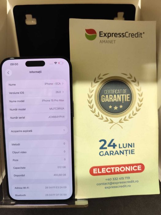 Apple iPhone 15 Pro Max [B.49049 Ag11 Piata Nicolina] Garantie 2 Ani!