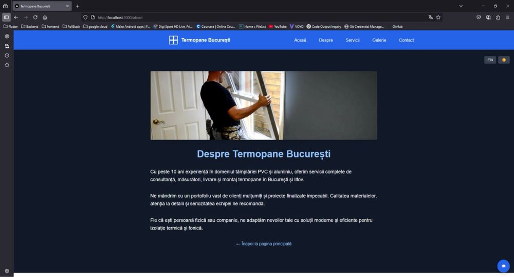 Website de prezentare “Termopane Bucuresti”
