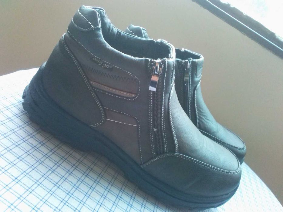 Мъжки кожени зимни обувки