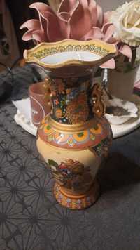 Vaza ceramica, traditionala, China, pictata manual