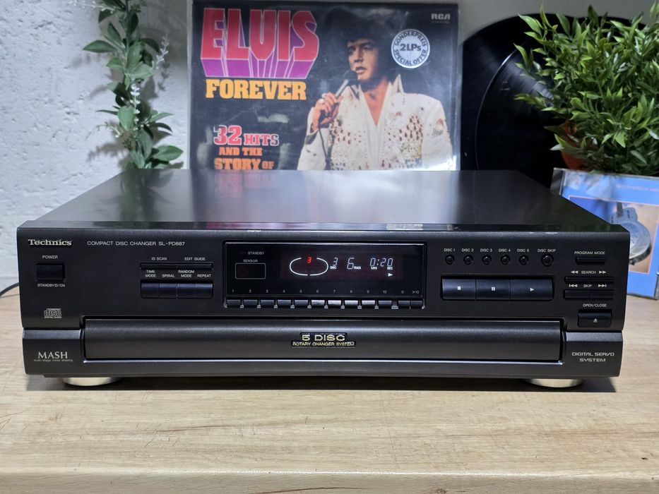 Cd player TECHNICS SL-PD887, 5 disc changer, magazie 5 cd-uri