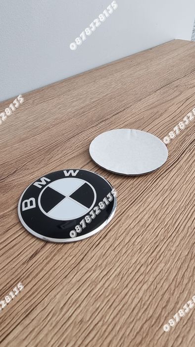 Задна емблема за БМВ / BMW Е46 КОМБИ тип Люспа черно с бяло