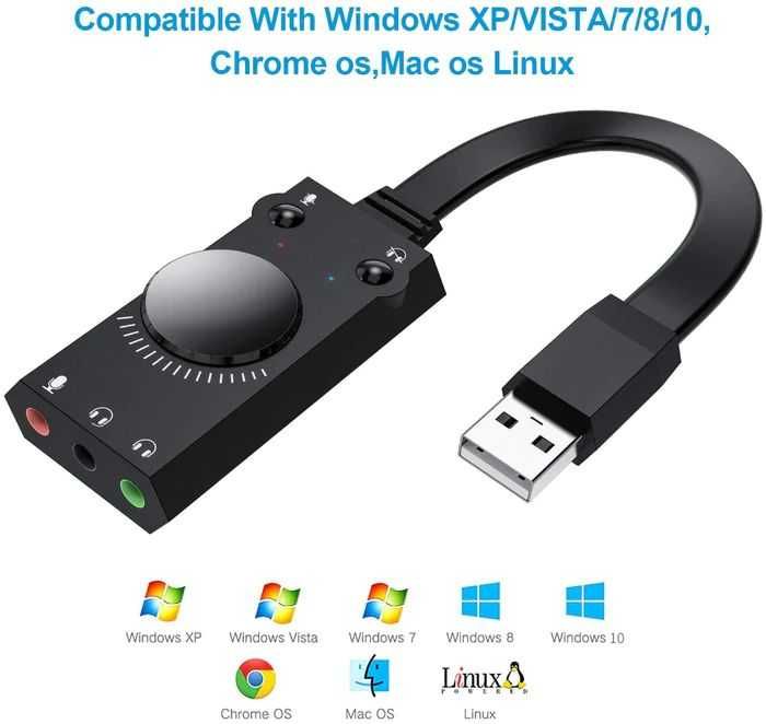 Placa audio Externa Placa Audio USB Adaptor placa de sunet USB