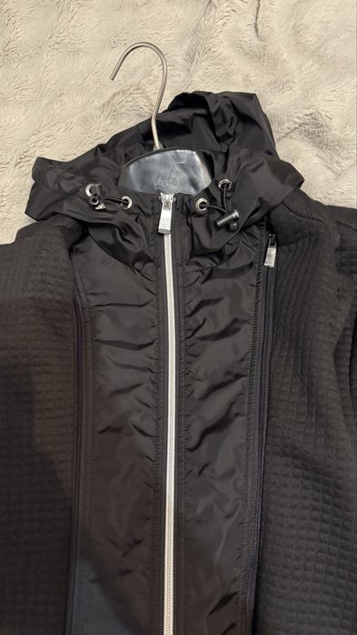 Blazer Armani Exchange negru cu gluga detasabila