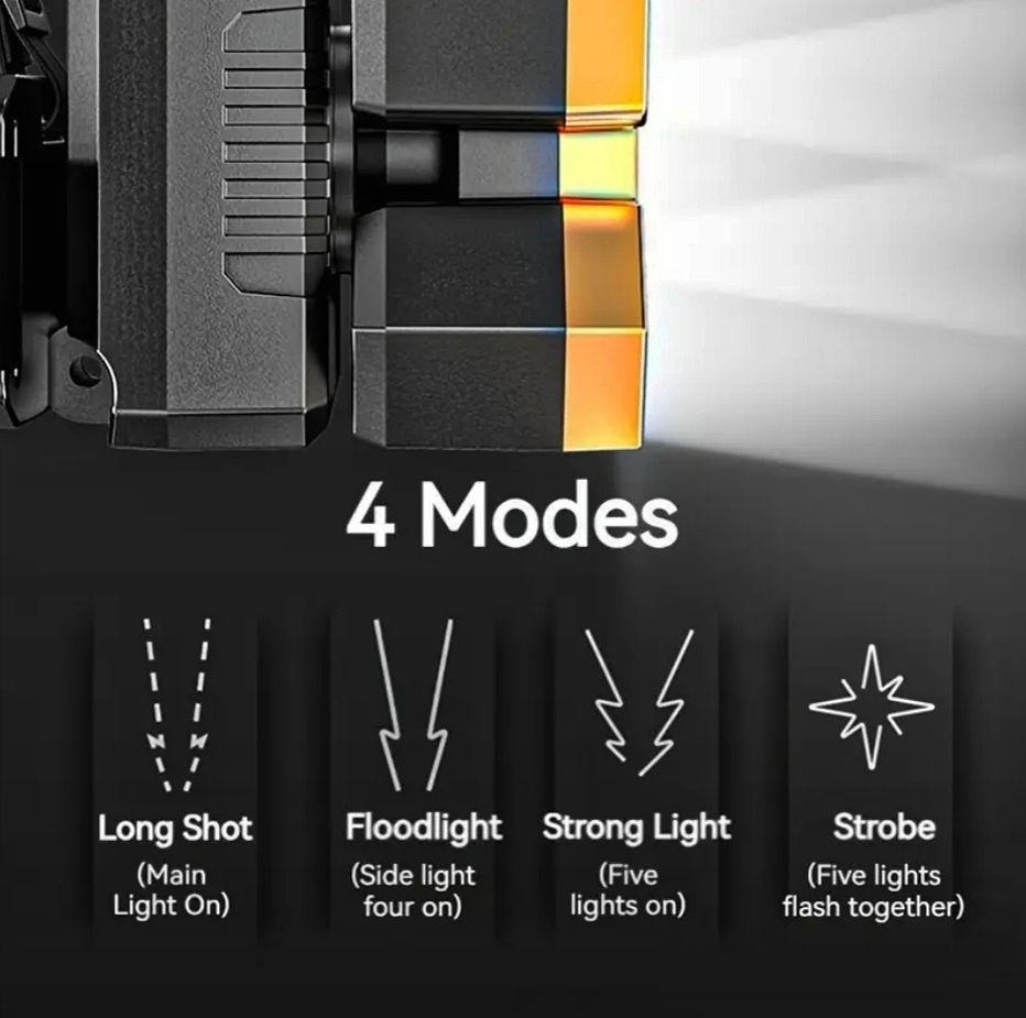Фонарь на голову, boshga kiyadigan fanar LiHangStar 5LED – USB fanar