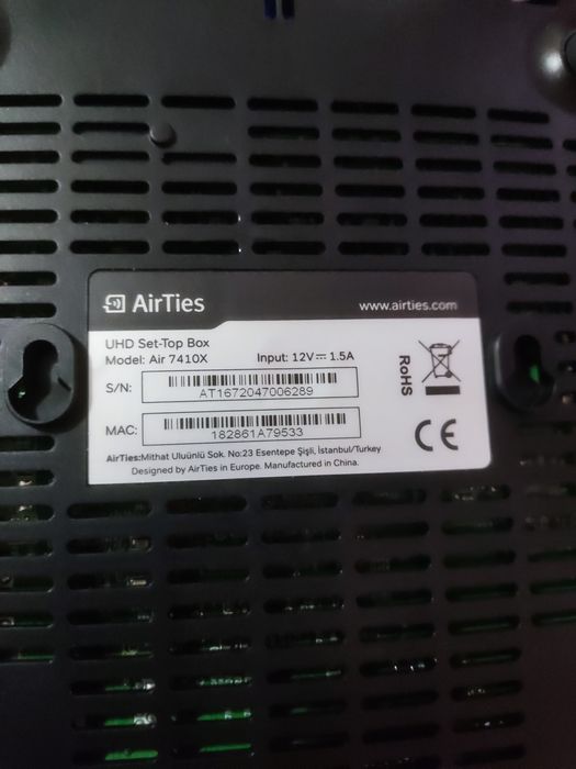 Airties UHD set top box Air 7410x