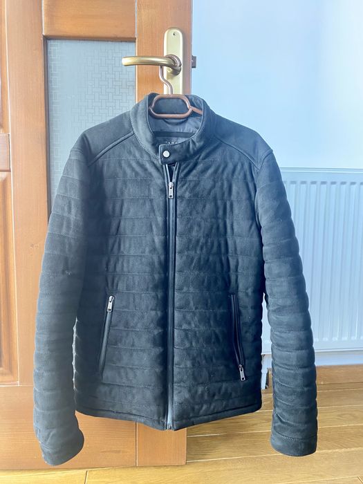 Geaca de piele intoarsa Zara