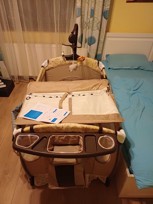 Pătuț bebe, Krausman Safari+bonus: geantă pentru scutece