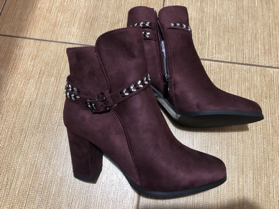 Ghete femei burgundy marime 37