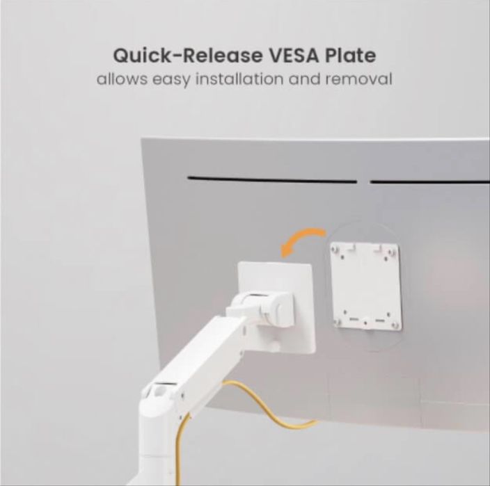 Suport monitor de birou, 17- 49 inch, max 20kg, alb