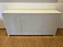 Comoda mobilier MDF alb lucios 190x48x97cm