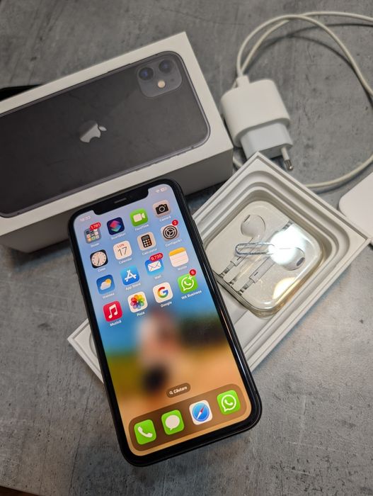 iPhone 11 128gb, Impecabil, Full box, 5 huse, 2 folii