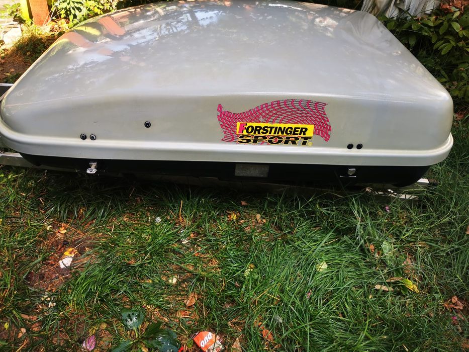 Vând cutie bagaje box portbagaj Forstinger cu sistem antifurt stare bu