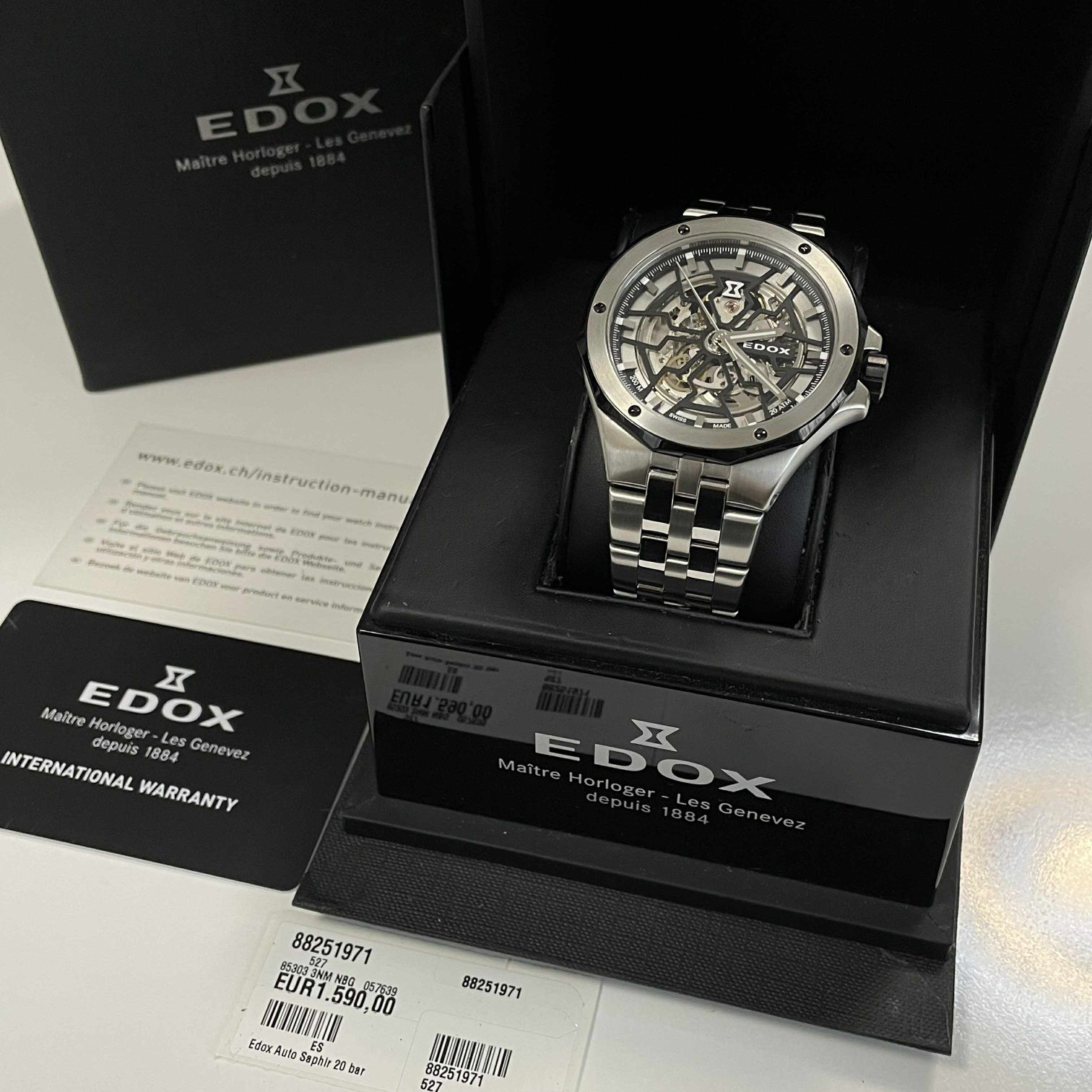 Edox Delfin Mecano Skeleton Automatic