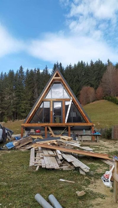 Cabane A-frem din lemn