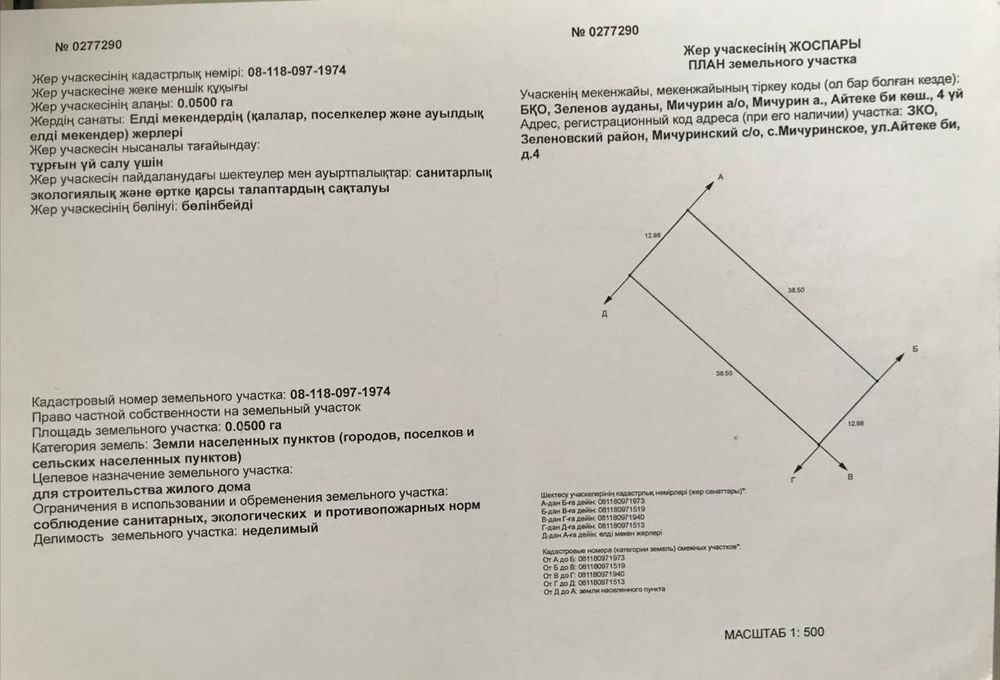Продажа земельного участка