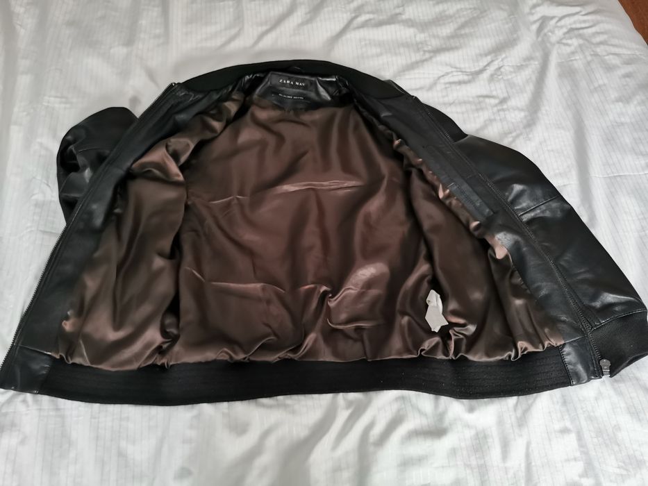 Geaca piele Zara bărbați mărimea L calitate înaltă