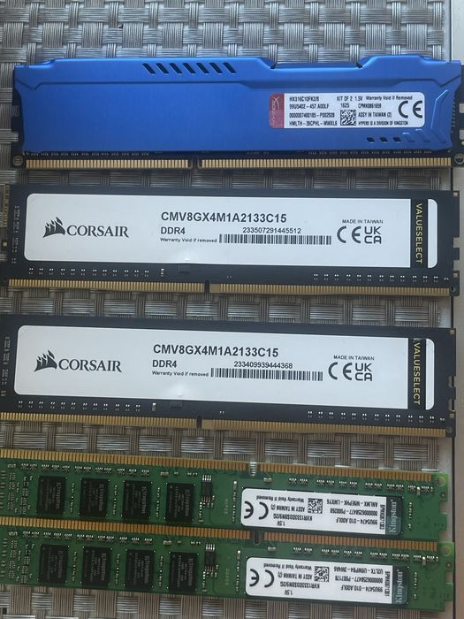 Memorie ram corsair 2/8gb