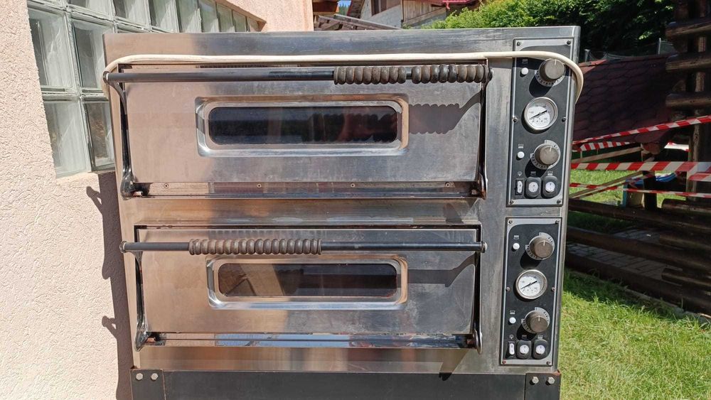 Cuptor pizza profesional inox – electric cu 2 camere (suport Inclus)